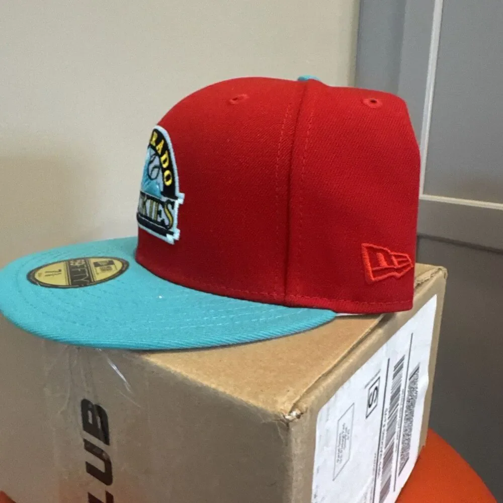 NWT 59fifty New Era / Hat Club COLORADO ROCKIES Captain Planet 2.0 Size 7 5/8